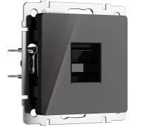 Розетка Ethernet RJ-45 (черный акрил) W1181048