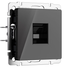 Розетка Ethernet RJ-45 (черный акрил) W1181048