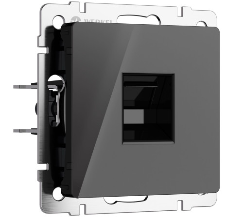 Розетка Ethernet RJ-45 (черный акрил) W1181048