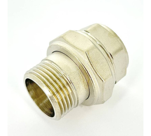 Разъемное соединение LD Pride прямое НР-ВР 1 никелированное с прокладкой O-RING LD.67.520.25