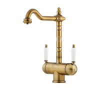 Смеситель для кухни Omoikiri Amagasaki-AB-022 с подключением фильтра античная латунь 4994292