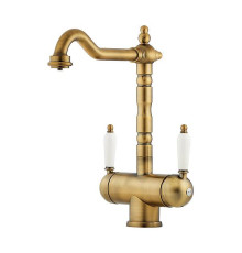 Смеситель для кухни Omoikiri Amagasaki-AB-022 с подключением фильтра античная латунь 4994292