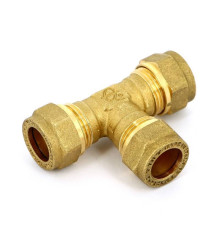 Тройник обжимной латунный Tiemme 12 мм 1000050