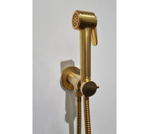 Гигиенический комплект с прогрессивным смесителем Bossini PALOMA BRASS сатинированное золото E37005B.043