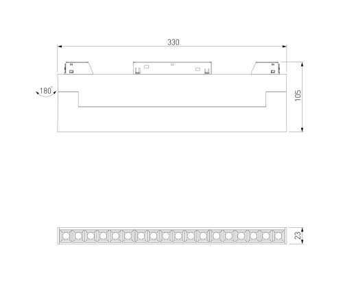 Slim Magnetic HL03 Трековый светильник 18W 3000K (черный) 85209/01 85209/01