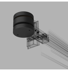 Slim Magnetic Коннектор круглый шарнирный для накладного шинопровода (чёрный) 85010/00 85010/00