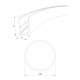 Slim Magnetic Накладной радиусный шинопровод черный ⌀ 1200мм 85161/00 85161/00