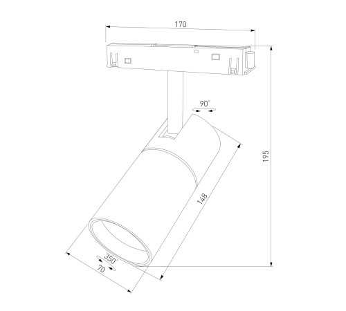 Slim Magnetic Умный трековый светильник 20W 2700-6500K Dim R03 (черный) 85197/01