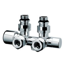 Узел нижнего подключения угловой FAR M24x19 - 1/2 HP серебристый FL 0264 C12