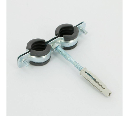 Хомут для труб Walraven BIS Cobra 1/2 20-24 мм двойной с уплотнителем 0802124