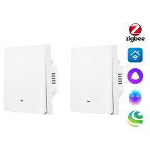 Комплект из двух умных одноклавишных выключателей HOMMYN Zigbee 2SWZBNN01W