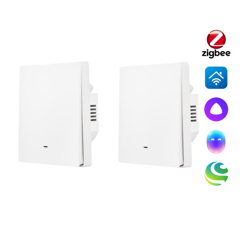 Комплект из двух умных одноклавишных выключателей HOMMYN Zigbee 2SWZBNN01W
