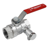 Кран шаровой Giacomini R250DS 1 ВВ со сливом рычаг R250Y005