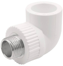 Угольник комбинированный 90° PP-R THERMOLIGHT 25 мм x 1/2 НР белый НС-1620677