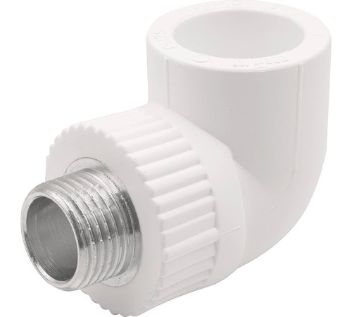 Угольник комбинированный 90° PP-R THERMOLIGHT 25 мм x 1/2 НР белый НС-1620677