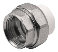 Муфта комбинированная разъемная THERMOLIGHT PP-R ВР 20х3/4 белая НС-1620518