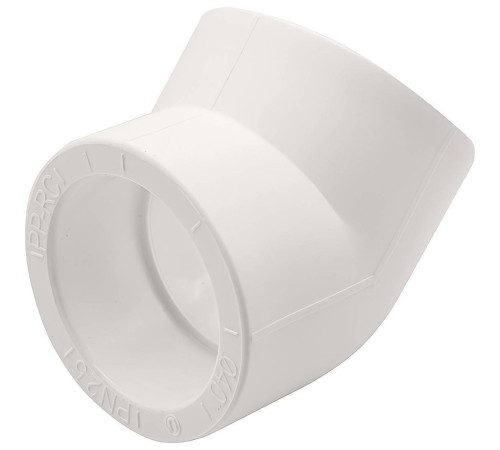 Угольник 45° PP-R THERMOLIGHT 40 мм белый НС-1620655