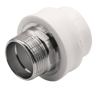 Муфта комбинированная THERMOLIGHT PP-R НР 40х1 1/4 под ключ белая НС-1620513