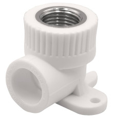 Угольник комбинированный 90° PP-R THERMOLIGHT с креплением 20 мм x 1/2 ВР белый НС-1620670