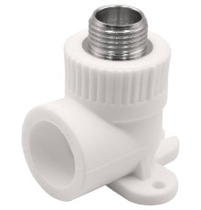 Угольник комбинированный PP-R THERMOLIGHT с креплением 25x1/2 НР белый 1620682