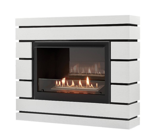 Каминокомплект Firelight Moderno 25 шпон белый дуб с биокамином BFP/P-2520 1660818