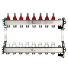 Коллекторный блок из нержавеющей стали Wester MUFS с расходомерами 1x3/4 8 выходов MUFS8134