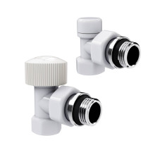Набор термостатический угловой Royal Thermo Design 1/2 M30x1.5 белый НС-1640379