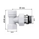 Набор термостатический угловой Royal Thermo Design 1/2 M30x1.5 белый НС-1640379