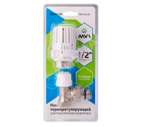 Комплект термостатический MVI 1/2 угловой термоголовка и клапан CO.121.04