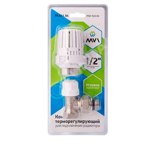 Комплект термостатический MVI 1/2 угловой термоголовка и клапан CO.121.04