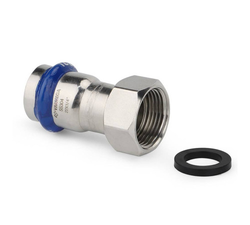 Муфта раструбная Varmega Inox Press с накидной гайкой 15 мм x 3/4 1659551