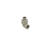 Угольник TEBO PP-R комбинированный с наружной резьбой 20x1/2 серый 1409644