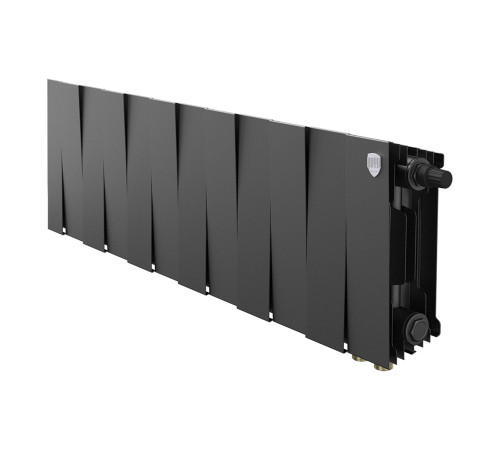 Радиатор биметаллический Royal Thermo PianoForte 200 Noir Sable 12 секц. нижнее подключение VDR80 1506327