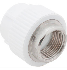 Муфта комбинированная полипропиленовая RTP под ключ 40x1 1/4 ВР белая 11429