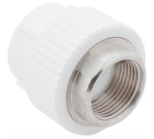 Муфта комбинированная полипропиленовая RTP под ключ 40x1 1/4 ВР белая 11429