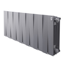 Радиатор биметаллический Royal Thermo PianoForte 300 14 секций боковое подключение серебристый 1682342