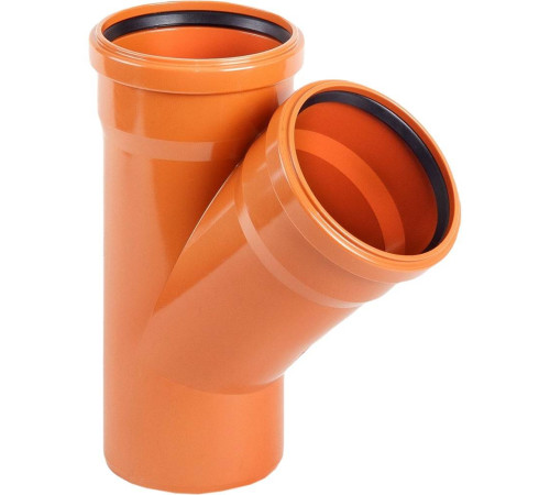 Тройник наружной канализации ХЕМКОР 160х110 мм 45° НС-1455354