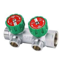 Коллектор регулирующий VARMEGA 3/4 2 выхода 3/4 EK хромированный VM14612