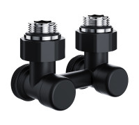 Узел нижнего подключения Royal Thermo Design угловой 1/2 x 3/4 EK черный RTE 07.00202