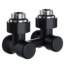 Узел нижнего подключения Royal Thermo Design угловой 1/2 x 3/4 EK черный RTE 07.00202