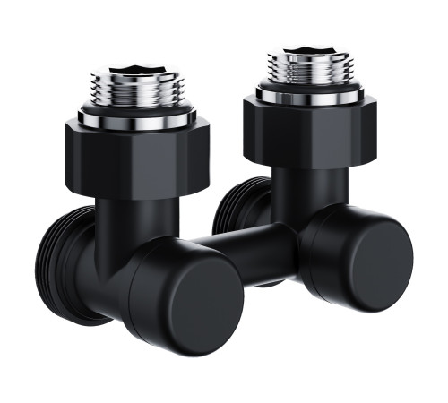 Узел нижнего подключения Royal Thermo Design угловой 1/2 x 3/4 EK черный RTE 07.00202