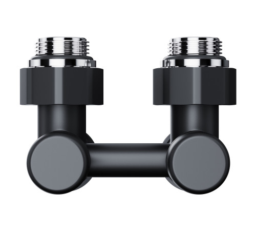 Узел нижнего подключения Royal Thermo Design угловой 1/2 x 3/4 EK черный RTE 07.00202