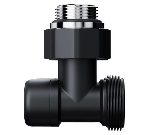 Узел нижнего подключения Royal Thermo Design угловой 1/2 x 3/4 EK черный RTE 07.00202