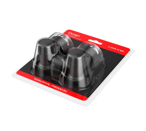 Узел нижнего подключения Royal Thermo Design угловой 1/2 x 3/4 EK черный RTE 07.00202