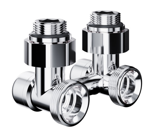 Узел нижнего подключения Royal Thermo Design угловой 1/2 x 3/4 EK хром RTE 07.00203