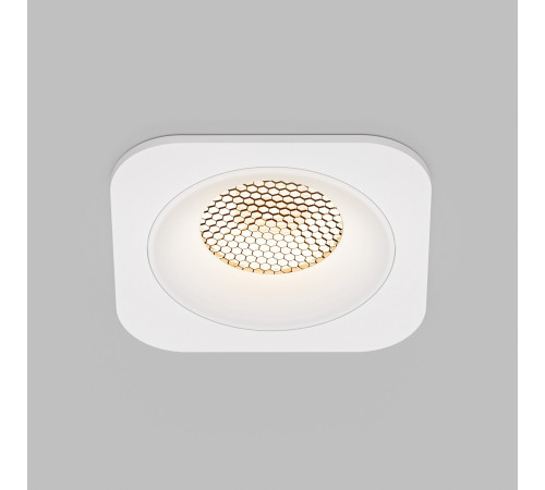 Светильник встраиваемый с антибликовой решеткой Tetro 10W 3000K белый IP44 15276/LED