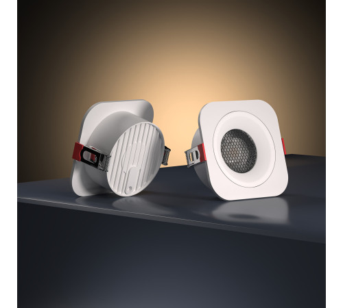 Светильник встраиваемый с антибликовой решеткой Tetro 10W 3000K белый IP44 15276/LED