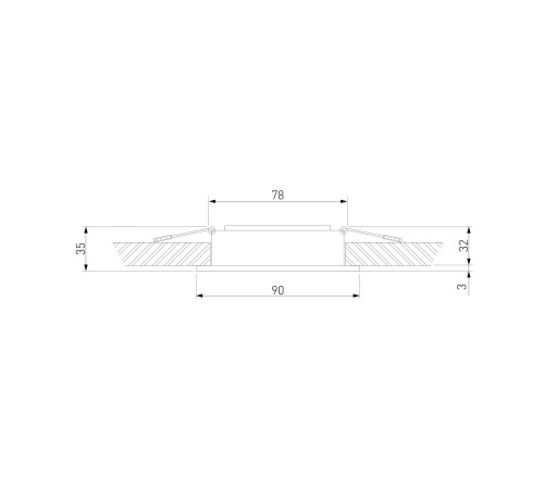 Светильник встраиваемый с антибликовой решеткой Tetro 10W 3000K белый IP44 15276/LED