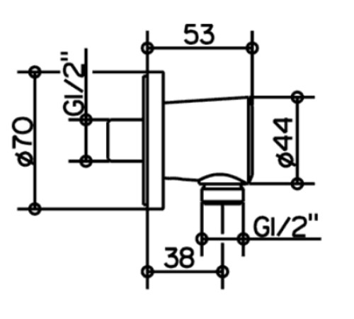 Шланговое подсоединение KEUCO Edition Palais хром 54047 010000