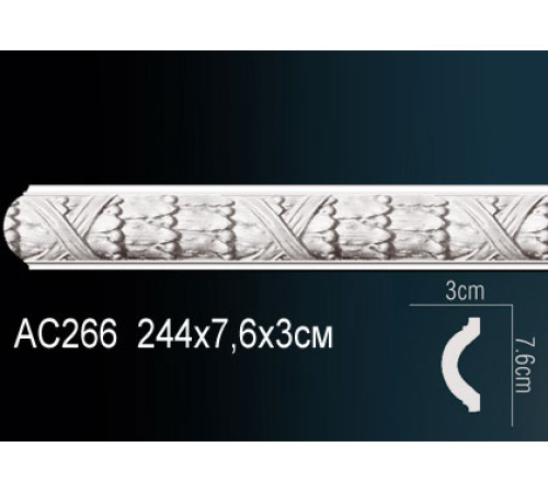 Молдинг для стен Perfect AC266 из полиуретана 2000х30х15 мм AC266